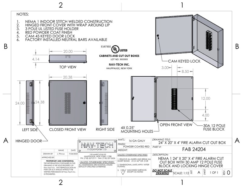 24204 FAB Enclosure drawing